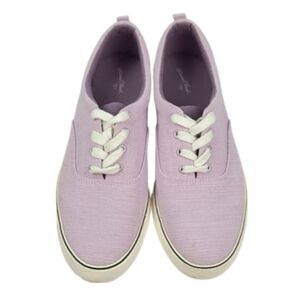 Lavender Purple Canvas Sneakers, 10